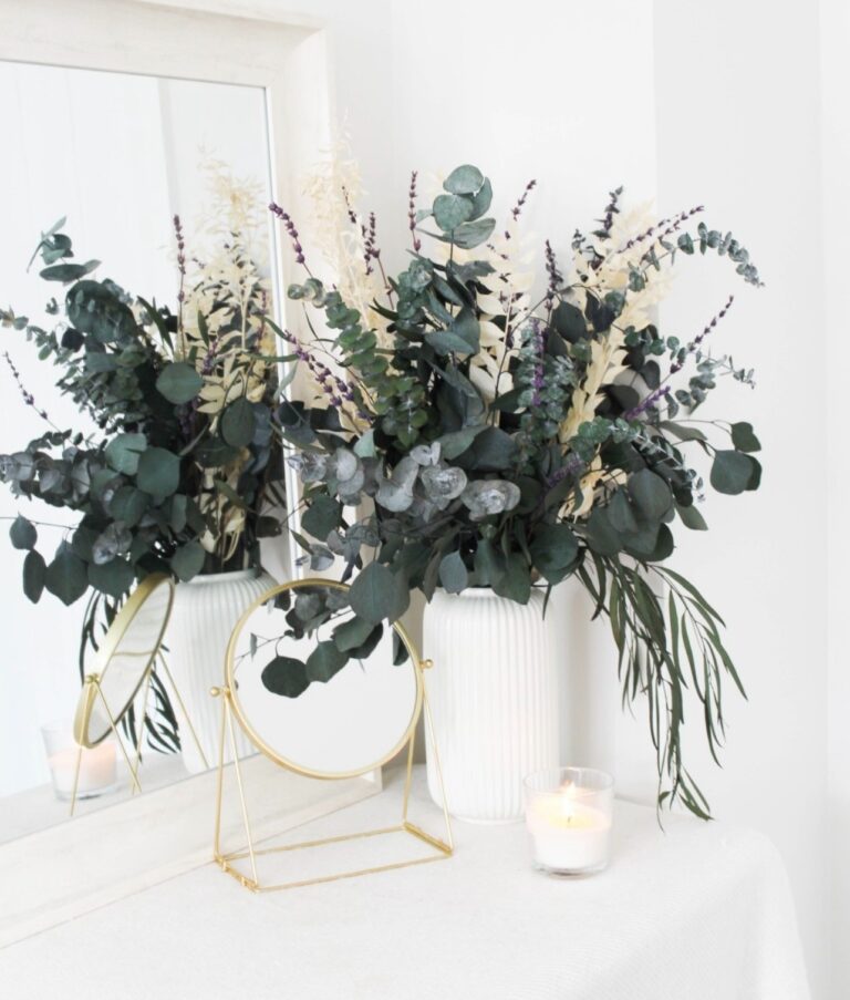 Buchet decorativ cu eucalipt și plante stabilizate – Greenest Two