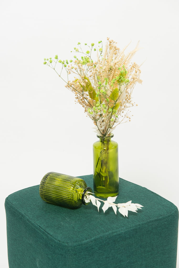 Vază Carol Vintage Green, sticlă verde