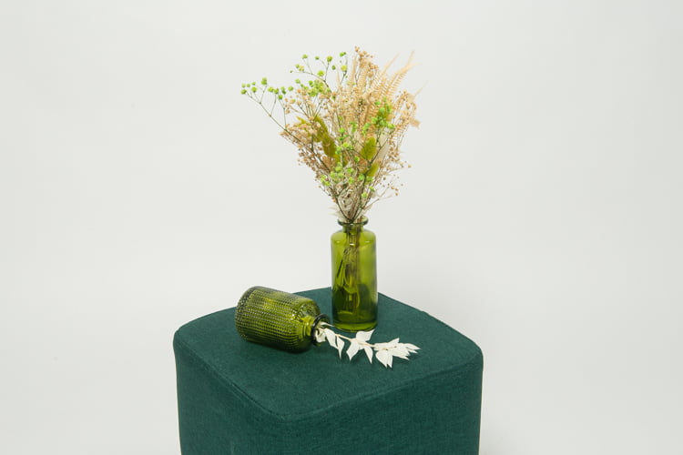 Vază din sticlă - Caro Vintage Green