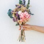 Buchet de mireasă flori naturale stabilizate  - Pastel