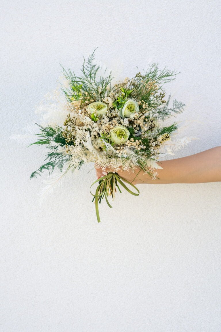 Buchet de mireasă flori stabilizate - Greenest