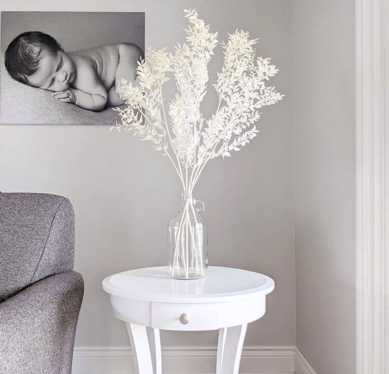 Buchet decorativ 5 fire - Ruscus alb stabilizat