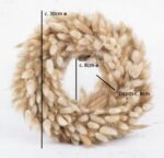 Coroniță realizată manual lagurus natural – 30 cm