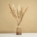 Vază ceramică decorativă maro – 23 cm, aspect natural lemn