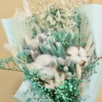 Buchet flori uscate și stabilizate - Cotton Blue - imagine 4