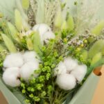 Buchet flori stabilizate și uscate - Cotton Green - imagine 2