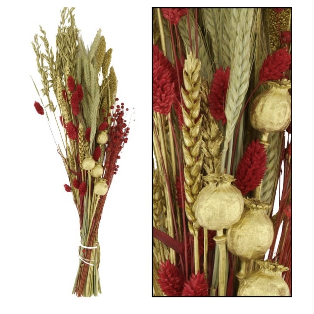 Buchet decorativ „Simple Christmas” cu flori și plante uscate Buchet decorativ „Simple Christmas” cu flori și plante uscate