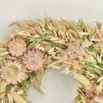 Coroniță flori uscate - 28 cm - imagine 2