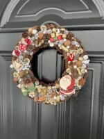 Coroniță de Crăciun decorativă cu detalii festive – 35 cm - imagine 2