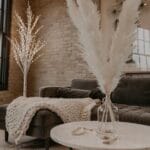 Pampas alb stabilizat Fluffy –115 cm