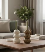 Suport Lumânare Ceramică Con de Pin 19 cm