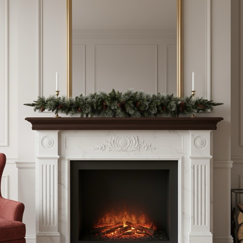 img_0104-2 Ghirlandă Brad Artificial și Conuri 1.8 m - imagine 1