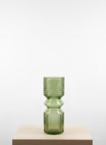 Vază sticlă Verde Ø12x30cm - imagine 2