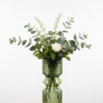 Vază sticlă Verde Ø12x30cm